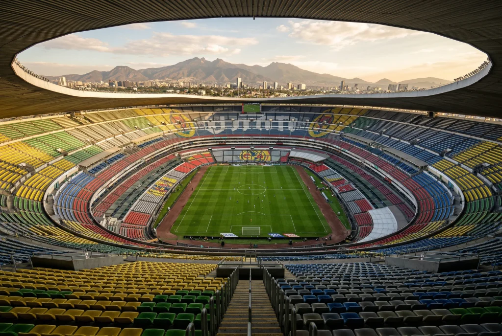 Estadio Azteca in Mexico City, host of the 2026 World Cup opening match
